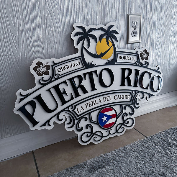 Orgullo y cultura puertorriqueña en madera